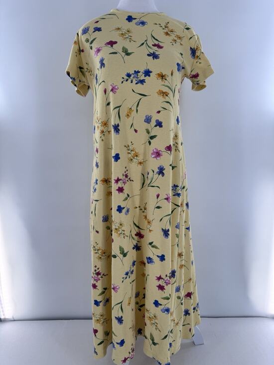 Coldwater Creek Dresses & Skirts - Vtg Coldwater Creek Midi Dress Yellow Floral Cottagecore 90s Feminine Easter